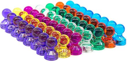 56 Kleurrijke Push Pin Magneten 7 Diverse Kleur Sterke Magnetische Push Pins Perfect Te Gebruiken Als Koelkast Magneten