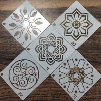 56 Pack Mandala Dot Schilderen Templates Stencils Perfect Voor Diy Rock Schilderen Art Projecten 3.6X3.6 Inch 9X9 Cm