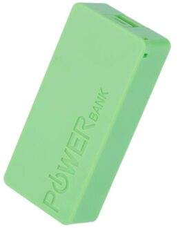 5600 Mah 5V Usb Diy Powerbank Case Externe Draagbare 2X18650 Batterij Opbergdoos Power Bank Case Box Shell Voor mobiele Telefoons groen