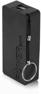 5600 Mah 5V Usb Diy Powerbank Case Externe Draagbare 2X18650 Batterij Opbergdoos Power Bank Case Box Shell Voor mobiele Telefoons zwart