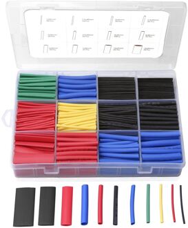 560Pcs Krimpkous Elektrische Isolatie Buis Krimpkous Wrap Kabel Mouw 5 Kleuren 12 Maten