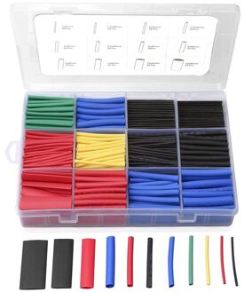 560Pcs Krimpkous Elektrische Isolatie Buis Krimpkous Wrap Kabel Mouw 5 Kleuren 12 Maten