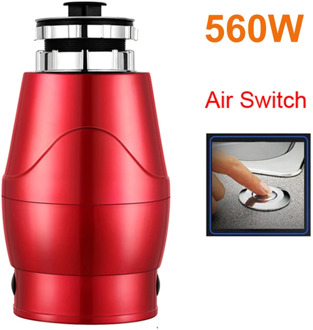 560W Household Food Waste Disposer Food Residue Crusher Sewer Garbage Disposal Crusher Stainless Steel Kitchen Sink Appliances