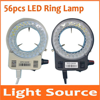 56pcs White Adjustable Stereo Microscope Ring Lamp Industrial camera Lab light Source LED Lamp for Phone Circuit board Repair
