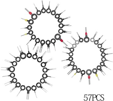 57 Stks/set Auto Terminal Removal Tool Kit Auto Repareren Tool Kit Rvs