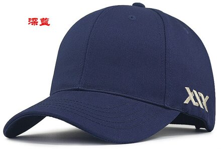 58-60 60-68Cm Grote Hoofd Man Big Size Causale Piekte Hoeden Cool Hiphop Hoed Man plus Size Baseball Caps Blauw