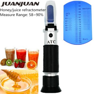 58 ~ 90% Brix Honing Refractometer Met Automatische Temperatuurcompensatie Suikergehalte Bijenteelt Meting Tool 15%