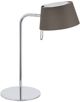 58126150 tafellamp, zwenkbaar mat nikkel, bruin