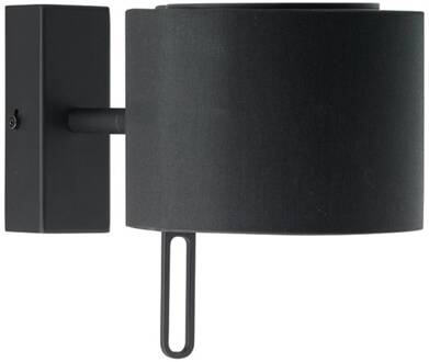 58151080 wandlamp, zwart zwart gepoedercoat