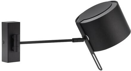 58153080 wandlamp, tweevoudig zwenkbaar zwart gepoedercoat