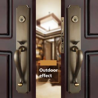 59# BRASS MATERIAL ENTRANCE LOCK ANTIQUE BRASS COLOR FOR DOUBLE OPENING DOOR EXPORTED QUALITY