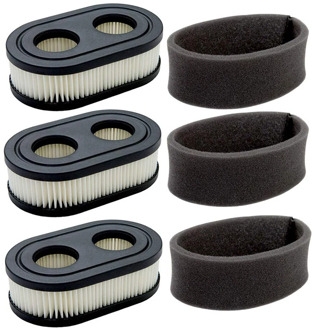 593260 798452 Air Filter Cartridge with Pre Cleaner for Briggs & Stratton 550E 550EX Engine Troy-Bilt Craftsman Murray Toro Push
