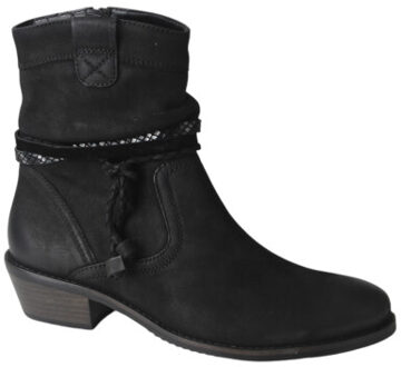 594.001-0404-k dames enkellaarzen gekleed Zwart - 39