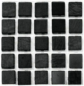 595x stuks mozaieken maken steentjes/tegels kleur zwart met formaat 5 x 5 x 2 mm