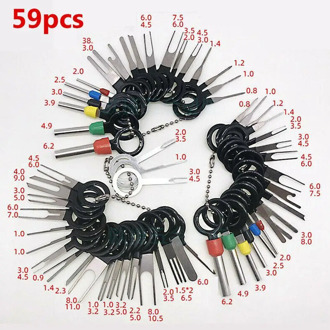 59Pcs/set Car Terminal Removal Kit Wiring Crimp Connector Pin Extractor Puller Repair Terminal Tools Professional E4N0