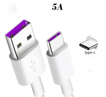 5A Type C Usb-kabel Snelle Opladen Draad Voor Samsung Galaxy S8 S9 S20 Plus Xiaomi Mi9 Huawei Telefoon 2 in 1 Usb C Lader Datakabel