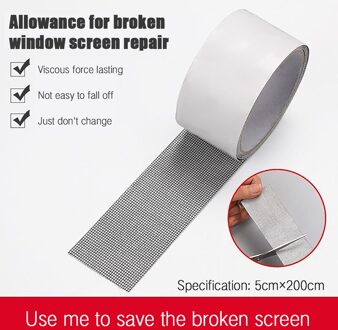 5Cm * 200Cm Zelfklevende Screen Reparatie Patch Raam Deur Scherm Voor Home Anti Mosquito Fly Bug netto Scherm Reparatie Tape