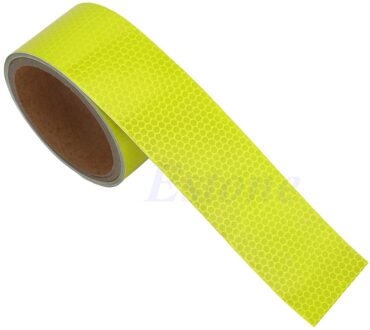 5Cm * 3M 2 "X 10 'Reflecterende Veiligheidswaarschuwing Conspicuity Tape Film Sticker Kleurrijke M3GD geel