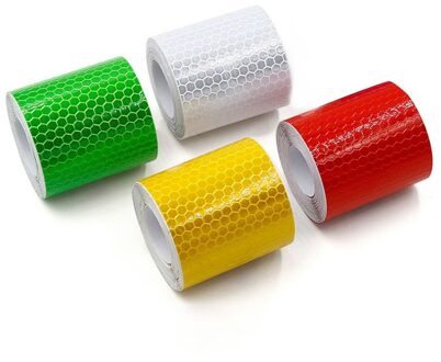 5cm*3m Safety Mark Reflective Tape Stickers Car-styling Self Adhesive Warning Tape Automobiles Motorcycle Reflective Film geel