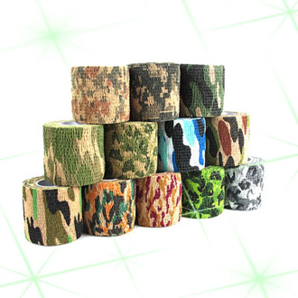 5CM*4.5M Camo Gun Hunting Waterproof Camping Camouflage Stealth Duct Tape Wrap Camouflage Tapes For Outdoor Riding And Hunting