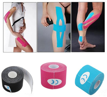 5cm*5m Athletic Tape Adhesive Elastic Bandage Teip Muscle Protector Scissor Sport Recovery Gym Fitness 2.5cm*5m Kinesiology Tape