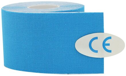 5Cm * 5M Kinesiologie Tape Spier Bandage Sport Katoen Elastische Lijm Strain Injury Tape Knie Spier Pijnbestrijding 5 Kleuren Blauw