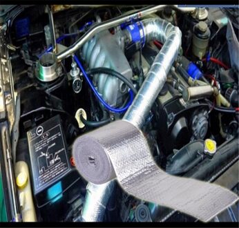 5Cm * 5Meter Weerspiegelen Een Zilveren Thermische Tape Intake Wrap Reflecterende Warmte Barrière Zelfklevende Motor Warmte Bescherming slip