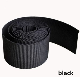 5Cm Breedte 5 Meters/partij 900D Pp Singels Voor Tassen Gevlochten Bandjes Rugzak Riem zwart