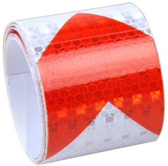 5Cm Breedte Lange Zelfklevende Pvc Reflecterende Veiligheidswaarschuwing Tape Road Verkeer Bouwplaats Reflecterende Pijl 45M 3M