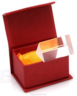 5Cm Driehoekig Prisma Onderwijs Optical Glass Triple Natuurkunde Licht Spectrum A16 21