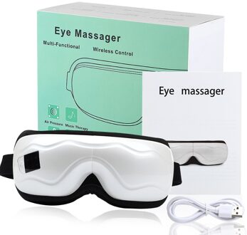 5D Bluetooth Smart Trillingen Oog Massager Elektrische Oogzorg Instrumen Verwarming Verlicht Warm Kompres Vermoeidheid En Donkere Kringen