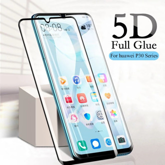 5D Curved Edge Tempered Glass For Huawei P30 pro Case Screen Protector On For Huawei P30 Lite Light P 30 P30pro Protective Film