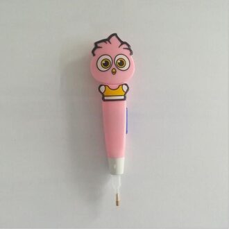 5D Diamant Schilderen Point Pen Super Heldere Led Licht Strass Borduurwerk Gereedschap Boor Pen Met Licht Home Decor roze single hoofd