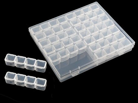 5D Diamant Schilderij Doos Accessoires 56 & 28 Grids Diy Diamant Borduurwerk Tool Sieraden Nail Art Strass Opbergdoos