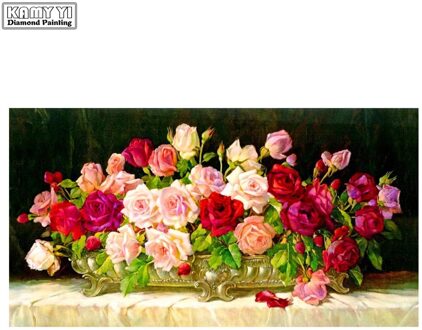 5D DIY Diamant Borduurwerk Bloem Diamanten Schilderen Kruissteek Patroon Rhinestone Diamond Mozaïek Home Decor YY ronde Drill 40x20cm