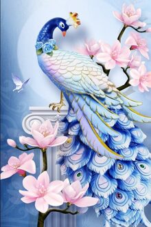 5D DIY Diamant Schilderen Dier pauw landschap bloem Diamond Borduren Cross Ctitch Kit Muursticker Home decoratie Bordeauxrood