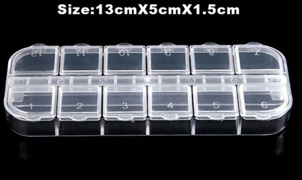 5D Diy Diamant Schilderen Gereedschap Diamanten Sieraden Doos Strass Borduurwerk Crystal Bead Opbergdoos Accessoires Container 12 Girds