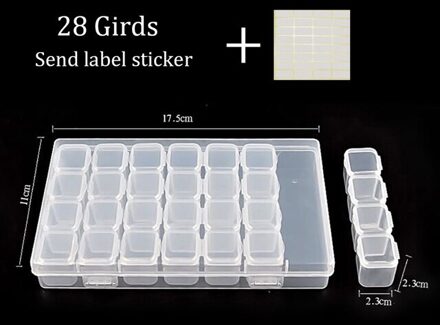 5D Diy Diamant Schilderen Gereedschap Diamanten Sieraden Doos Strass Borduurwerk Crystal Bead Opbergdoos Accessoires Container 28 Girds T