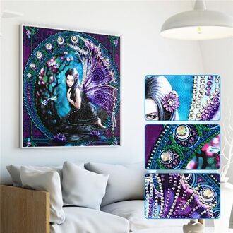 5D Diy Diamant Schilderij Cartoon Dier Karakter Patroon Speciale Vorm Diamant Kruissteek Diamant Bruiloft Decoratie Schilderen wit