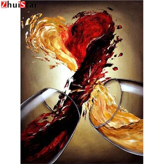 5D DIY Diamant Schilderij Vol Vierkante Diamanten Borduurwerk Rode Wijn Home Decor Diamond Mozaïek Foto Van Steentjes Keuken WHH 30x40
