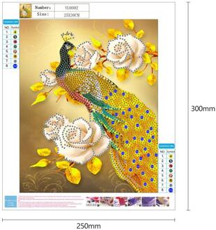 5D Speciale-Vormige Diamant Schilderen Pauw Uil Diy Kruissteek Borduren Duurzaamheid En Non-Fading Mozaïek Craft Kit 30X25cm