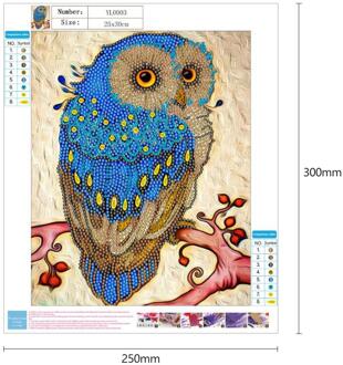 5D Speciale-Vormige Diamant Schilderen Pauw Uil Diy Kruissteek Borduren Duurzaamheid En Non-Fading Mozaïek Craft Kit 30X25cm