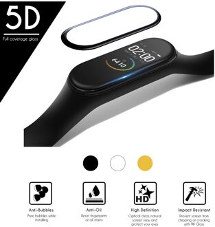 5D Volledige Bescherming Film Screen Protector Voor Xiaomi Mi Band 4 Pack of 4 unidaes
