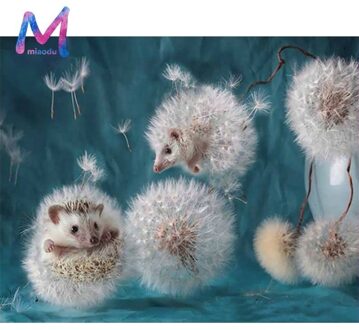 5F DIY Diamant Borduurwerk Dieren Mooie egel Patroon Volledige Boor Mozaïek Kruissteek Strass Home Decor Diamond Schilderij 50x40cm