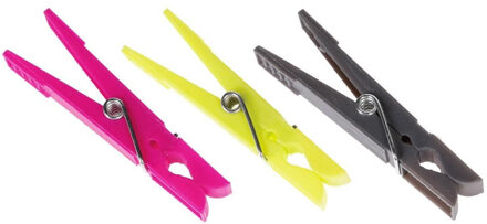 5five 24x Stuks wasknijpers grijs, lime groen en roze 7,5 cm van kunststof - Knijpers Multikleur