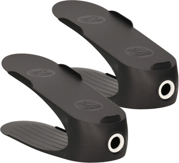 5five 2x Stuks schoenenrekjes/plankjes voor 1 paar schoenen zwart 29,5 x 25 cm