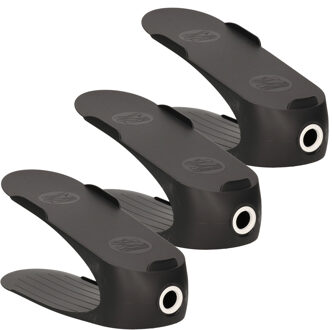 5five 5x Stuks schoenenrekjes/plankjes voor 1 paar schoenen zwart 29,5 x 25 cm