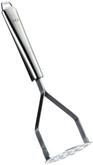 5five Aardappelstamper/pureestamper - zilver rvs metaal - keuken gerei - 27 cm