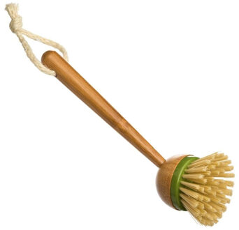 5five Afwasborstel met ronde kop - 22 cm - van bamboe hout - Afwassen - Schoonmaken