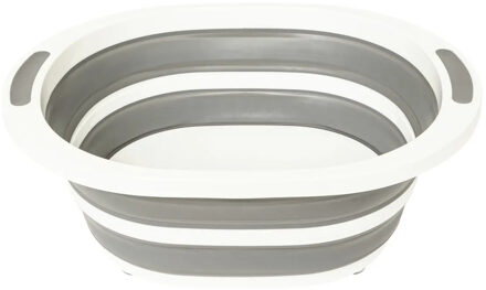 5five Afwasteil opvouwbaar - kunststof - 8L - 40 x 30 x 14 cm - grijs - emmer